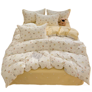 纯棉儿童被套单件120x150cm婴幼儿园三件套单人床男孩被罩三件套