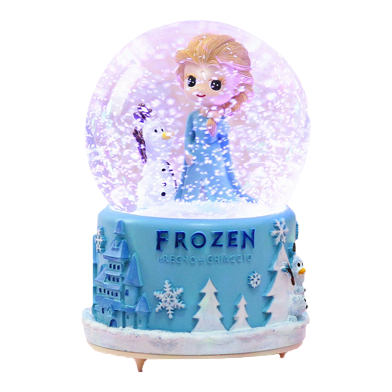 幼儿园毕业儿童艾莎公主冰雪奇缘水晶球音乐八音盒女孩生日小礼物