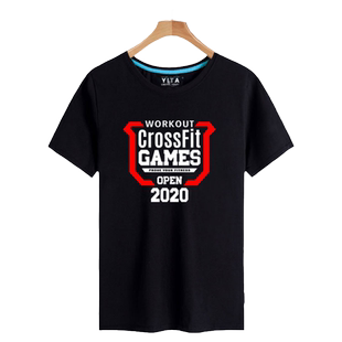 CrossFit猛干男子女子毛睿健美训练短袖T恤衫男女纯棉半袖上衣服