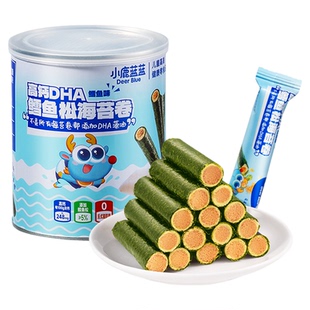 小鹿蓝蓝高钙鳕鱼松海苔卷宝宝鱼肉松夹心卷儿童零食无添加白砂糖