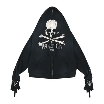 ProjectGR骷髅印花美式休闲卫衣