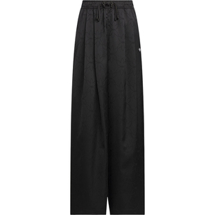 Adidas/阿迪达斯官方正品2025 三叶草女士时尚复古阔腿长裤KB6406
