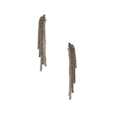 Demarson RUE 垂褶耳饰 金属银色REVOLVE小众新款