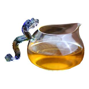 高端青龙公杯分茶器 300ml高透耐高温玻璃公道杯高颜值老板杯茶海