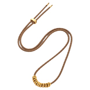 九洲造物质感超好盘缠款黄金吊坠挂绳调节玉米绳2.3项链饰品配件