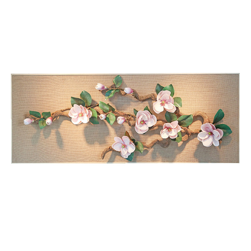 创意客厅立体墙面墙上壁饰花干花