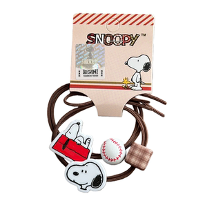 正版SNOOPY史努比头绳少女可爱发绳小众发圈送闺蜜男朋友手环皮套