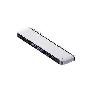 snowkids扩展坞适用苹果macbookair&pro视频高清4k60hz三屏同显直插贴合款集线器usbhub读卡sd/tf拓展坞