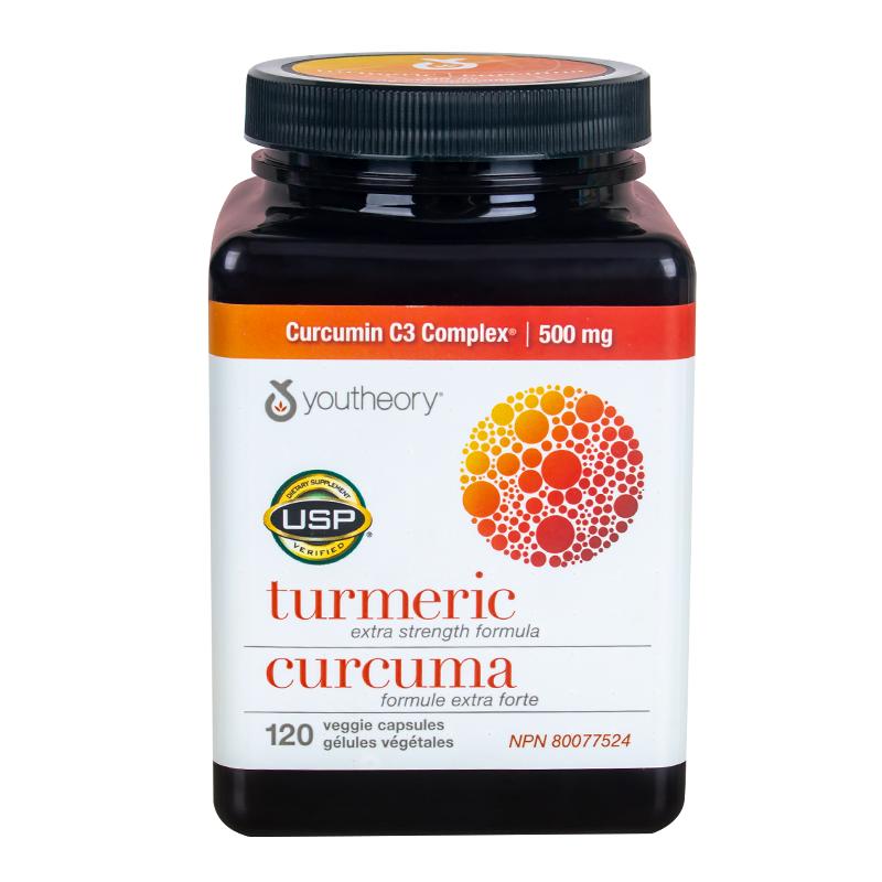 进口youtheory姜黄素胡椒精华胶囊护关节解酒熬夜养肝高浓度500mg