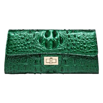 高级质感鳄鱼真皮包女新款