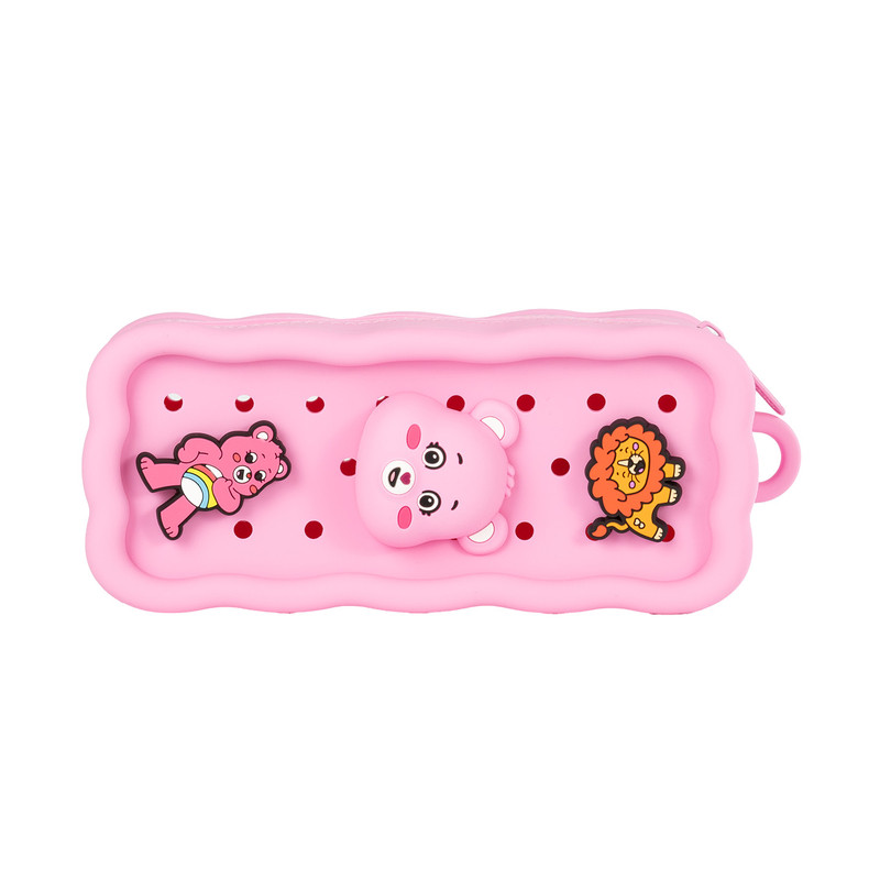 Care Bears爱心小熊硅胶收纳包十二星座DIY贴片多功能文具化妆包