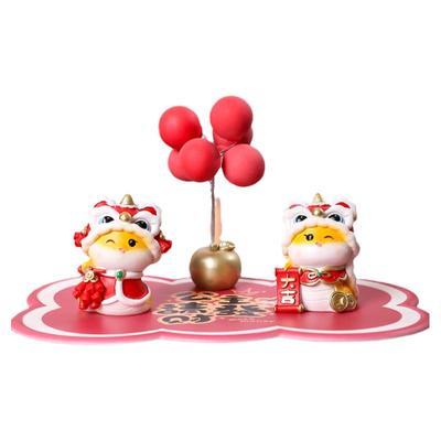 灵蛇纳福车载摆件汽车内饰装饰品创意国潮蛇年车载中控台摆设礼物