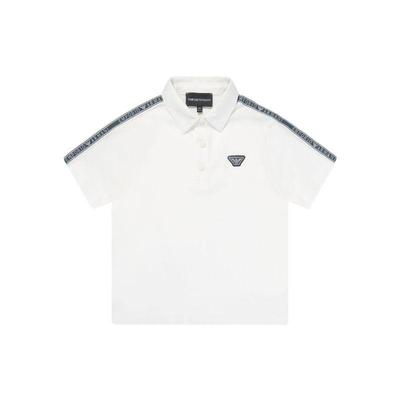 Emporio Armani阿玛尼童装logo贴花棉polo衫FARFETCH发发奇