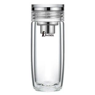 保尔鹅蛋杯单层双层玻璃杯男女加厚便携水杯子居家办公车载泡茶杯