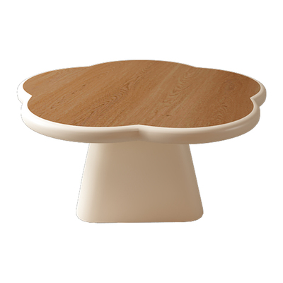 奶油风异形创意花朵茶几花瓣边几