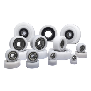 包胶包塑轴承轮滚轮塑料尼龙小滑轮耐磨高承载轨道胶轮 POM导向轮