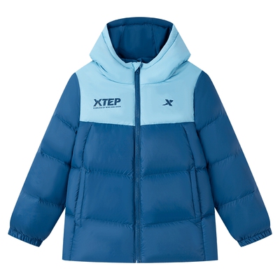 【商场同款】特步童装冬季款男童小童新款运动休闲保暖儿童羽绒服