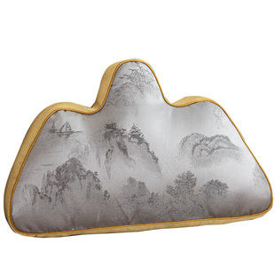 靠山抱枕腰枕沙发靠垫新中式工位风水靠枕轻奢罗汉床靠背坐垫定制