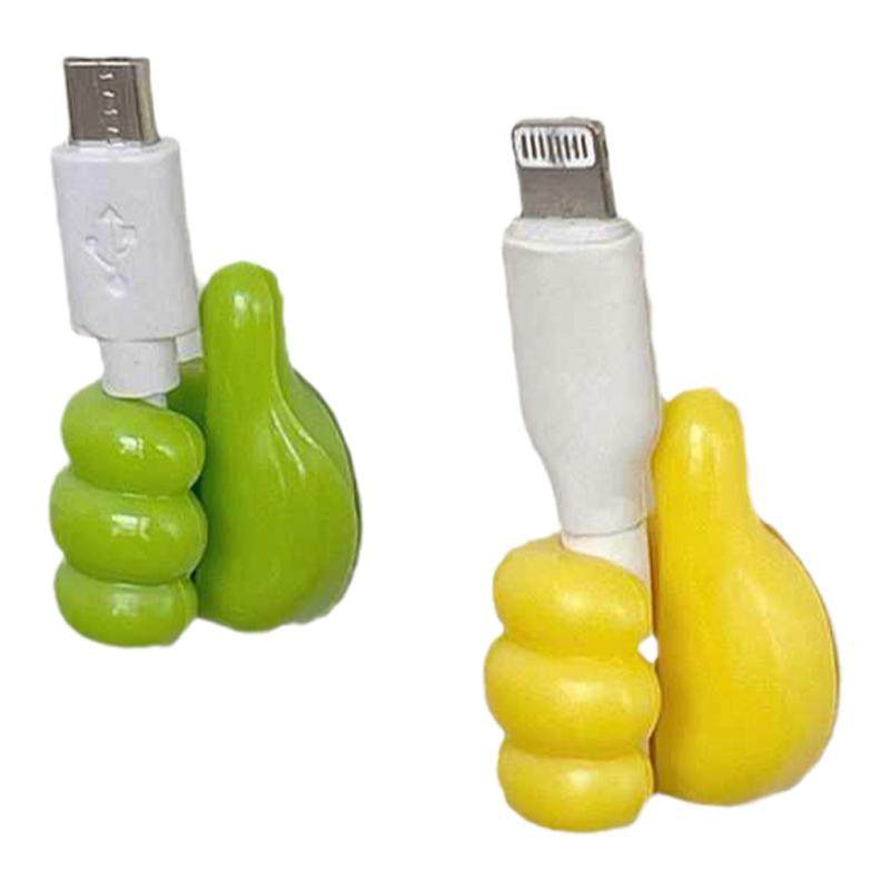 创意大拇指ins多功能粘钩理线器数据线小拇指挂钩收纳手指固定器