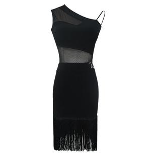 薇妮拉丁舞服女童夏季吊带上衣练功服女儿童专业流苏国标套装夏季