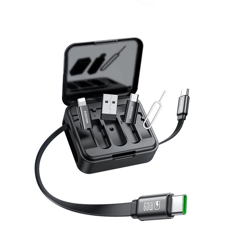 Aidoga伸缩数据线4合1转接头60W