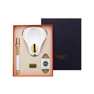 Lubinski鲁宾斯基雪茄配件套装 雪茄剪打火机烟灰缸 送礼首选