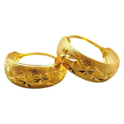 老太太耳环复古铜镀金女