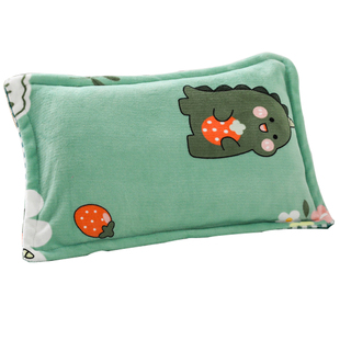 冬季加绒儿童枕套30x50珊瑚绒 牛奶绒法兰绒卡通男孩幼儿园枕头套