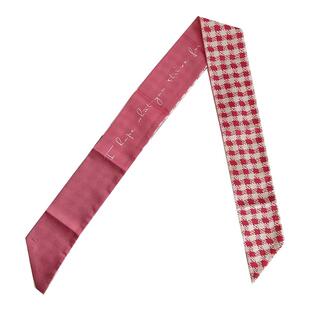 长条丝巾邦包缠绕系手柄小领巾绑发百搭装饰圣诞礼伴手