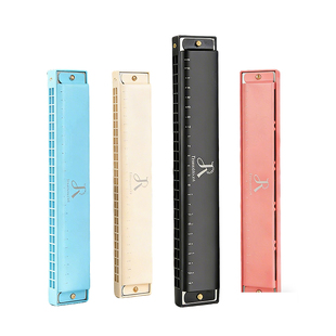 正品JDR嘉德瑞口琴初学者学生儿童复音24孔c调男女单音口琴乐器