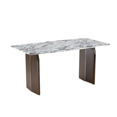 LAZBOY乐至宝高端简约奢石宝格丽纹理天然大理石餐桌603巴洛克