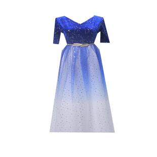 大合唱演出服女长裙学生合唱团表演服红歌比赛主持人乐团指挥服装