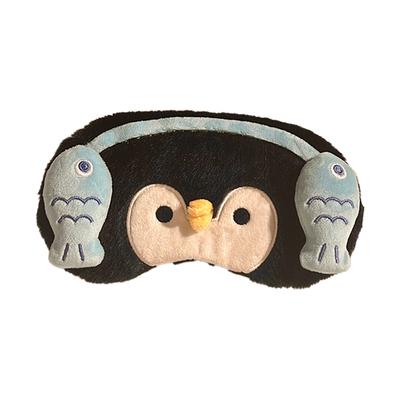 可爱企鹅小鱼遮光睡眠毛绒眼罩女学生午休睡觉专用缓解眼疲劳眼罩