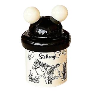 高端复古烟灰缸家用客厅办公室防飞灰创意带盖子烟缸茶几桌面摆件