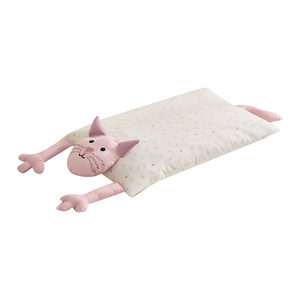 可爱猫咪全棉双层纱荞麦壳枕儿童助睡眠枕芯单人一只装可拆卸枕头