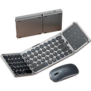 折叠蓝牙平板键盘iPad妙控键盘适用苹果小米荣耀华为键盘鼠标套装