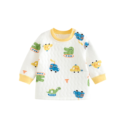 儿童保暖单件上衣纯棉内衣夹棉