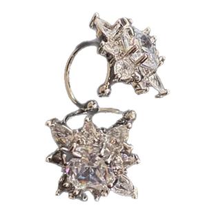 璀璨星河~超闪锆石星星耳夹女轻奢高级感无耳洞耳环独特气质耳饰