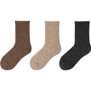 良朴加厚羊毛袜女冬季袜子冬天女袜男士长袜户外防寒女士保暖袜