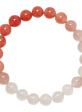 渐变落日天然盐源玛瑙手链