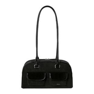 STAND OIL韩国女士25冬季简约哑光皮革通勤实用保龄球包MUSINSA