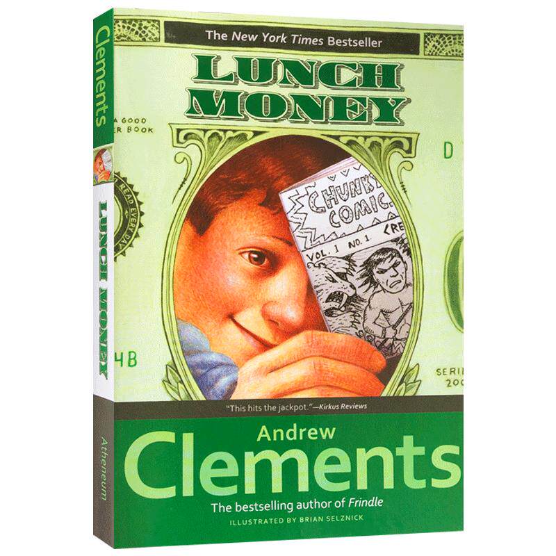 预售英文原版进口零花钱大计划Lunch Money赚钱神童儿童经典小说学生英语课外阅读畅销书国际学校推荐8-12岁粉灵豆Frindle同作者