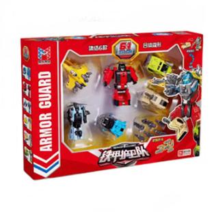 变形教室铁甲护卫队6合1变形拼装合体机器人玩具金刚男孩儿童礼物