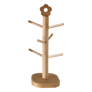 实木质收纳架家用玄关钥匙收纳置物架桌面多功能发圈发饰钥匙挂架