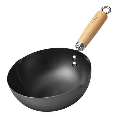 爱仕达迷你小铁锅家用小炒锅无涂层平底不粘锅一人食电磁炉炒菜锅