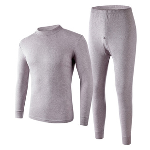 ab保暖内衣半高领纯棉刷绒打底棉毛衫裤秋衣秋裤男士套装R963