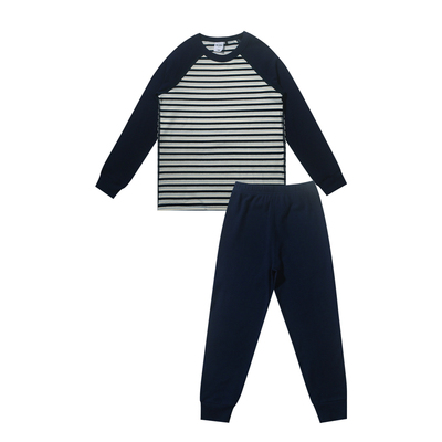 德绒复古条纹保暖加绒家居服