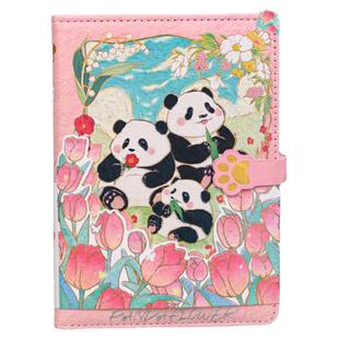 熊猫文具礼盒套装彩页插画笔记本子花花七仔卡通可爱书签签字笔送老师同学伴手礼成都旅游纪念礼品创意礼物