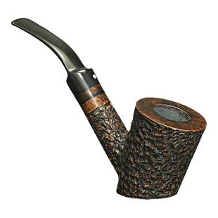 白点 登登家同款4号斗钵弯杆锤子鞍嘴进口石楠木烟斗超厚斗壁