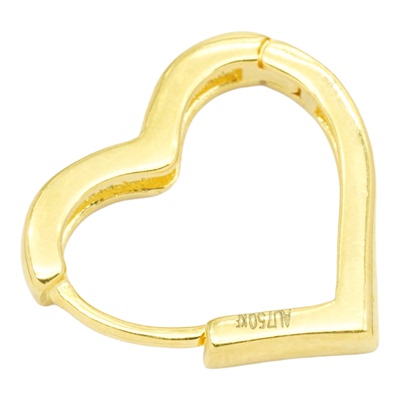 爆闪18k金爱心耳扣耳饰女款轻奢